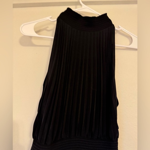 A.L.C. Renzo Black Pleated High Neck Dress - Picture 5 of 14
